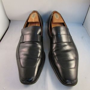 J.M. Weston Men's 10.5 Black Leather Loafer Slip-o